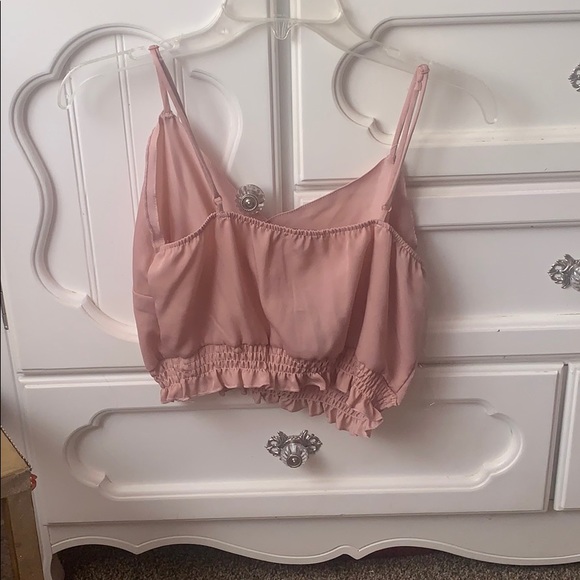 Satin cropped blouse - Picture 2 of 2